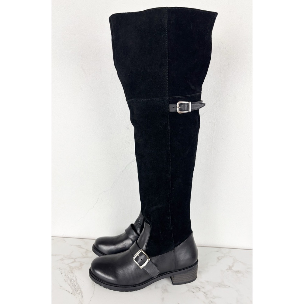 Matisse Lola Black Suede Over The Knee Boots Sz 6.5 - Picture 2 of 11